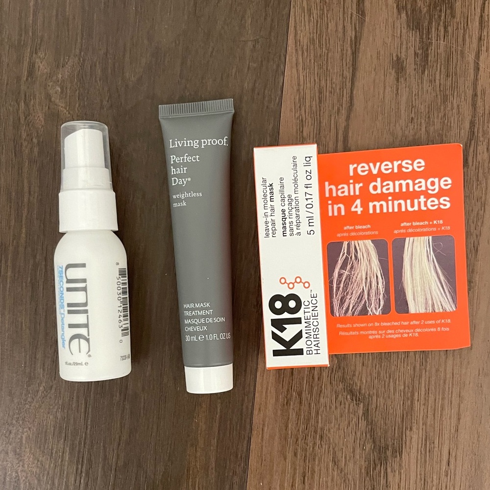 Set of Three Hair Trial/Travel Sizes